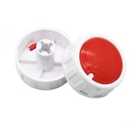 Hosrivae Lot de 2 boutons de commande en plastique pour thermostat de chauffage à huile électrique, axe D et arbre rond de rechange réglable en forme de croix 40 mm