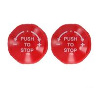 Hosrivae Lot de 2 boutons de réglage de la résistance pour vélo d'appartement, bouton fixe en plastique antidérapant pour filetage de 8 mm, rouge (57,2 mm de diamètre, 80 g)