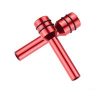 Hosrivae Lot de 2 boutons de verrouillage de porte en alliage d'aluminium pour garniture intérieure de voiture - Rouge - S'adapte à la plupart des véhicules - Accessoires de moulage extérieur léger