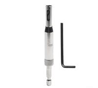 Hosrivae Lot de 2 forets à charnière à centrage automatique en acier haut avec trous pilotes de porte d'armoire en L pour le travail du bois - Argent (5 mm)