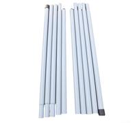 Hosrivae Lot de 2 poteaux d'auvent en fer pour camping et randonnée - 19 mm de diamètre, 230 cm étendu/50 cm plié, épaisseur de paroi de 1 mm, léger et durable (sans sac de rangement)