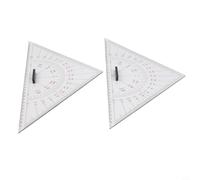 Hosrivae Lot de 2 règles triangulaires en acrylique pour tracer des cartes marines de 300 mm, rapporteurs carrés de navigation pour bateaux, yachts, navires, outil de dessin transparent avec échelle