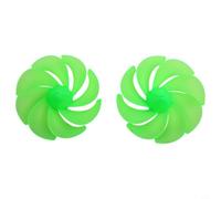 Hosrivae Lot de 2 ventilateurs d'éolienne à 8 pales - Vert - Diamètre : 120 mm - Alésage de 2 mm - Pour générateur CC - Pour étudiants et étudiants - Modèle d'enseignement scientifique