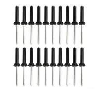 Hosrivae Lot de 20 rivets Tri-Grip en aluminium de 59 mm pour canoë et bateaux marins - Imperméables, résistants à la rouille, avec retenue d'eau en caoutchouc pour anneau, remplacement