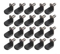 Hosrivae Lot de 20 supports d'étagère en bronze en forme de L pour meubles en acier et placard Rouge 6 mm