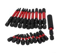 Hosrivae Lot de 21 embouts de tournevis creux avec tige hexagonale magnétique pour T6-T40, embouts de tournevis en alliage d'acier de 25 mm/50 mm/60 mm pour le travail du bois, l'installation
