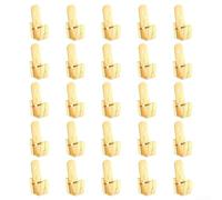 Hosrivae Lot de 25 cosses de fil à épissure rapide en laiton, 6,35 mm, connecteurs à sertir électriques mâles et femelles pour câblage électronique automobile (doré 25 pièces)