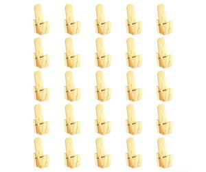 Hosrivae Lot de 25 cosses de fil à épissure rapide en laiton, 6,35 mm, connecteurs à sertir électriques mâles et femelles pour câblage électronique automobile (doré 25 pièces)