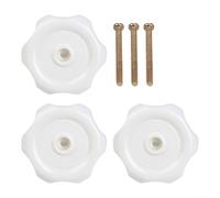 Hosrivae Lot de 3 boutons de ventilation pour véhicule récréatif avec arbre de 2,5 cm pour camping-car, remorque et véhicule récréatif - Pièce de rechange en ABS (noir/blanc)