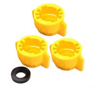 Hosrivae Lot de 3 capuchons de buse de pulvérisation à dégagement rapide avec joint, 2,2 cm jaune de rechange pour tuyau d'arrosage, baguettes de pulvérisation agricole et outils de nettoyage
