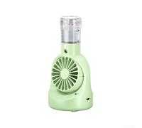 Hosrivae Lot de 3 petits ventilateurs électriques portables blancs avec 4 brumisateurs silencieux, chargement USB pour nano-jet d'eau, refroidisseur léger pour voyage, camping, bureau, intérieur
