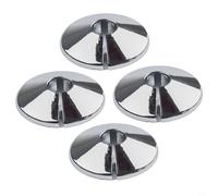 Hosrivae Lot de 4 cache-trous de radiateur en plastique chromé de 15 mm pour tuyaux de chauffage, eau, tuyaux, robinets, drain (DI 46 mm, ID 15 mm) (chromé)