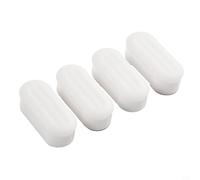 Hosrivae Lot de 4 coussinets de rechange en plastique pour siège de toilette - Pour réglage de la hauteur et antidérapants - Compatible avec la plupart des sièges standard - Blanc