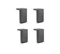 Hosrivae Lot de 4 pieds de meubles noirs modernes en forme de L avec vis, pieds de table galvanisés très résistants, chaises, bureaux, armoires, bricolage (15 cm x 4)