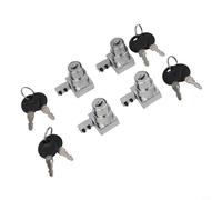 Hosrivae Lot de 4 verrous de porte coulissante en alliage de zinc antirouille pour verre de 5 à 8 mm, convient pour les vitrines, terrariums et comptoirs en verre