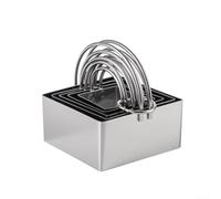 Hosrivae Lot de 5 emporte-pièces en acier inoxydable avec anneaux en mousse assortis avec poignées faciles à saisir, parfaits pour la pâtisserie maison et la décoration de fondant (1 carré)