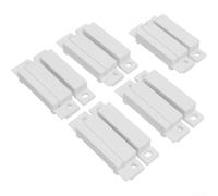 Hosrivae Lot de 5 interrupteurs à capteur magnétique pour porte filaire - Alarme de sécurité en ABS - Portée de détection de 15 à 20 mm - Type convertible normalement ouvert/fermé - Blanc - 64 x 19 x