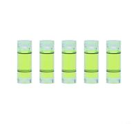 Hosrivae Lot de 5 niveaux à bulles pour mini niveaux en polypropylène de 23 x 8 mm avec boîtier vert transparent, pour mesure industrielle et domestique