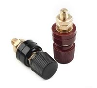 Hosrivae Lot de bornes de jonction d'alimentation de batterie à distance de 8 mm 5 sur 16 pour systèmes de démarrage de charge automobile - Bornes rouges et noires avec écrous