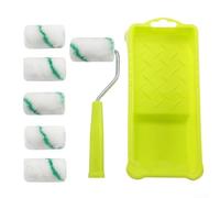 Hosrivae Lot de rouleaux de peinture en mousse de 5,1 cm avec plateau et poignée, petit rouleau de peinture, bords, garnitures, moulures, cadres de porte, brosse de réparation compatible avec et