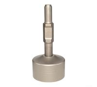 Hosrivae Marteau de tournevis de sol à tige 65A, tête d'empilage en T en alliage d'acier 40Cr, mèche d'installation de clôture robuste pour mise à la terre électrique et télécoms, argent (100 mm)
