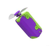 Hosrivae Mini ventilateur en forme de radis mignon - Rechargeable par USB - Portable - Faible bruit - Jaune - Pour l'extérieur, les voyages, le bureau, un usage quotidien (vert)