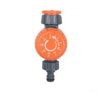 Hosrivae Minuteur d'arrosage automatique type bouton contrôleur d'irrigation pour tuyau d'arrosage manuel sans batterie robinet robinet réglable 0-120 minutes ABS noir orange