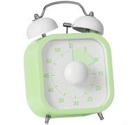 Hosrivae Minuteur portable avec son de cloche, grande barre de progression visuelle et code couleur pour la gestion du temps et la cuisine des enfants (vert)