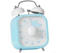 Hosrivae Minuteur portable avec son de cloche, grande barre de progression visuelle et code couleur pour la gestion du temps et la cuisine des enfants (bleu)