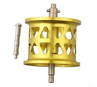 Hosrivae Moulinet de pêche modifié pour ABU B4P4B5P5 et pour moulinets STX Baitcasting - Mini bobine en alliage d'aluminium, 11 g léger, optimisé en polyéthylène, 0,6-1 (jaune)