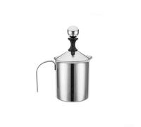 Hosrivae Mousseur à lait en acier avec maille, 400 cc/800 cc, machine à café manuelle pour latte-cappuccino, batteur à œufs résistant et mélangeur à crème, outil de cuisine compact (304 800 cc)