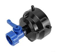 Hosrivae Nettoyeur de tuyau d'égout pour camping-car avec buse flocon de neige à 6 voies, vanne de contrôle en ABS, rinçage et nettoyage des canalisations, bouchon compact 9,5 x 9 x 11 cm