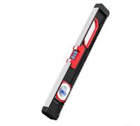 Hosrivae Outil de mesure et disposition magnétique en alliage d'aluminium - Niveau de 30/40/50/60/80/100/120 cm avec deux aimants externes puissants, anti-chute, noir et rouge (40 cm)