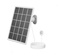 Hosrivae Panneau solaire 10 W pour Arlo 5S/4/3/2, 5 V résistant aux intempéries IP65 monocristallin avec câble de 3 m et kit d'alimentation de sécurité réglable, noir (blanc)