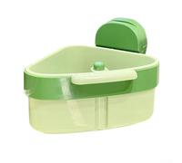 Hosrivae Passoire pour évier, support d'angle à ventouse avec panier de vidange, organisateur peu encombrant pour éponge et brosse, pour une installation facile des ustensiles de cuisine pour petit