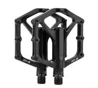 Hosrivae Pédales en alliage d'aluminium avec plateforme large, broches antidérapantes et réfléchissantes pour vélo de route et VTT - 120 mm x 97 mm, 300 g par paire