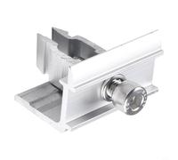 Hosrivae Pince d'extrémité de panneau solaire, cadre de 30 à 50 mm, clip de fixation pour module PV en acier, support de montage rapide pour camping-car, maison, bateau, toit, noir (clip d'extrémité