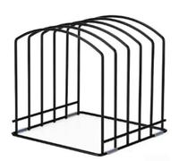 Hosrivae Plateau de cuisine compact en acier inoxydable, design compact 18,6 x 18,2 x 18,2 cm pour planches à découper, assiettes et plaques de cuisson, tubes en silicone antidérapants