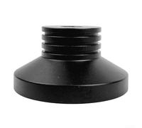 Hosrivae Platines vinyles en aluminium de 17,8 cm, 45 tr/min pour disque vinyle, insert de broche centrale, lecteur LP, ajustement réduit les vibrations, noir (noir)