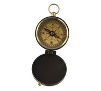 Hosrivae Poche en laiton aspect antique avec gravure personnalisée, décoration vintage, Noël, anniversaire, outil de navigation rétro 7,2 cm