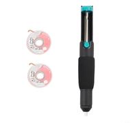 Hosrivae Pompe à dessouder pour réparation électronique - Stylo d'aspiration sous vide en plastique avec fil de cuivre tressé fin, 206 x 20 x 20 mm, sans nettoyage, pour PCB Rework, laboratoires et