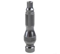 Hosrivae Porte-embout de tournevis magnétique, poignée à cliquet en alliage d'aluminium avec embouts hexagonaux à changement rapide de 6,35 mm, outil gris ergonomique pour électricien