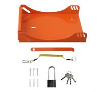 Hosrivae Porte-souffleur en fer robuste -50-56 -66-86, support mural orange avec serrure et goupille pour souffleur de feuilles, rangement de garage