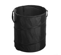 Hosrivae Poubelle portable pliable de 38 L pour camping, pique-nique et jardin pour déchets de feuilles, poubelle d'extérieur en tissu Oxford avec poignée, café clair (noir)