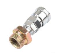 Hosrivae Raccord pneumatique droit à trois voies, entrée 6,35 mm, diamètre du tube de 6 mm, pression de fonctionnement 0,8 MPa, construction métallique, pour camions et remorques (D)