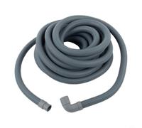 Hosrivae Rallonge de tuyau de vidange pour machine à laver - 10 m - En polypropylène - Avec sortie de 20 à 21 mm et connecteur coudé de 22 à 23 mm - Pour utilisation du linge