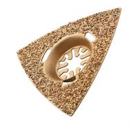 Hosrivae Râpe triangulaire oscillante en carbure de tungstène de 80 mm, pour meulage grossier du carrelage, du bois, du béton, compatible avec les systèmes Fein&, doré