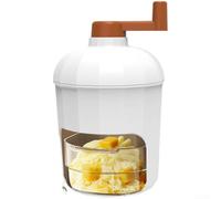 Hosrivae Rasoir à glace manuel avec acier, machine à manivelle pour la maison, broyeur à glace portable avec bacs à glaçons, blanc (S-2)
