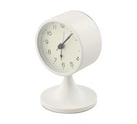 Hosrivae Réveil vintage silencieux sans tic-tac, horloge de table de bureau avec aiguilles lumineuses, lecture de chambre à coucher, bureau, décoration vert citron (blanc)