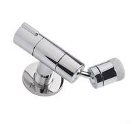 Hosrivae Robinet d'évier mural en laiton avec rotation à 360 degrés, colonne double mode et pulvérisation de douche, robinet de salle de bain à trou unique, balcon, serpillère, piscine, argent (argent